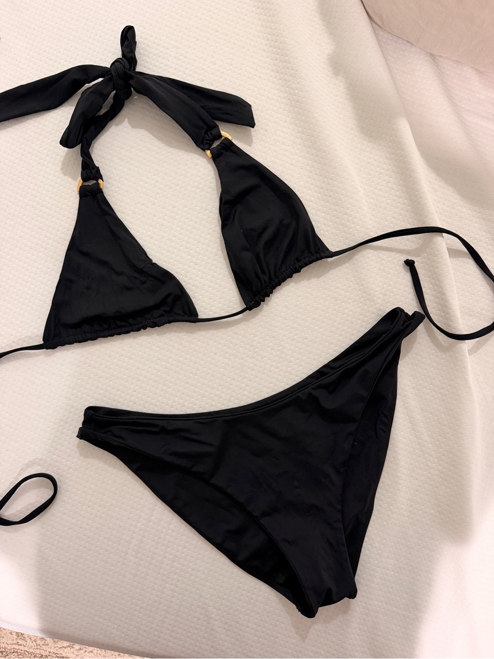 L Space Classic Black Triangle Bikini Set - Women's Swim